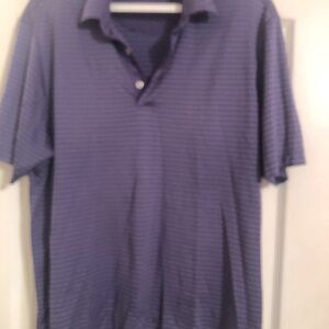Greg “the Shark” Norman Striped Purple Polo Shirt XL